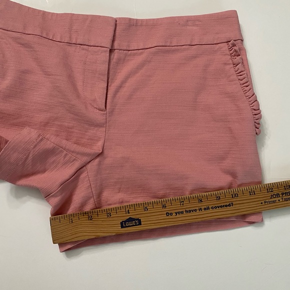 Loft Women’s Size 4 Blush Rose Pink Ruffle Detailing 4" china Shorts - Picture 6 of 12